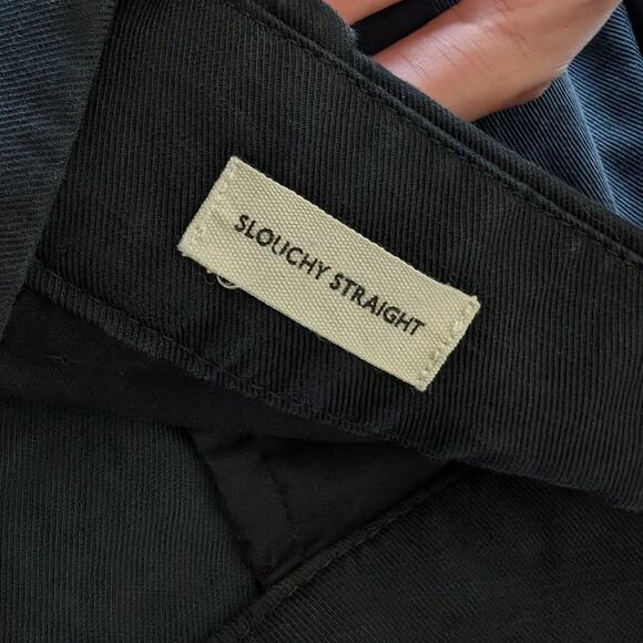 Madewell Black Slouchy Straight Mid-rise Pants in Drapey Twill, size 14 T - Picture 5 of 9